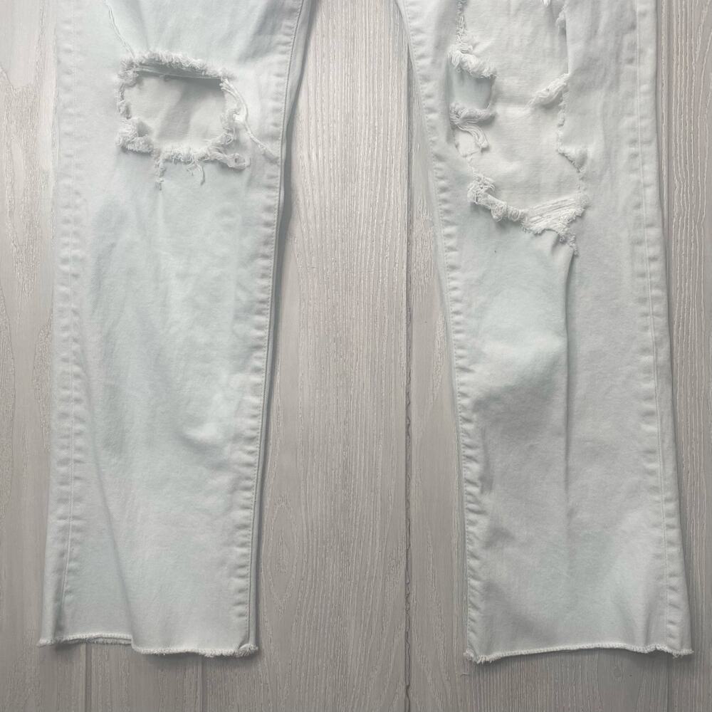 Current Elliott Women's Light Blue Distressed Busted Knee Straight Jeans Size 29 - Picture 8 of 13
